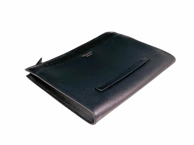 PRADA クロコ サフィアーノレザー　　セカンドバッグ AB PRADA クロコ サフィアーノレザーセカンドバッグ AB